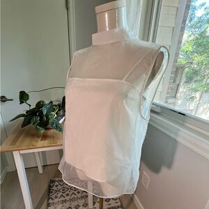 Zara - White - Sheer - Tieback Top